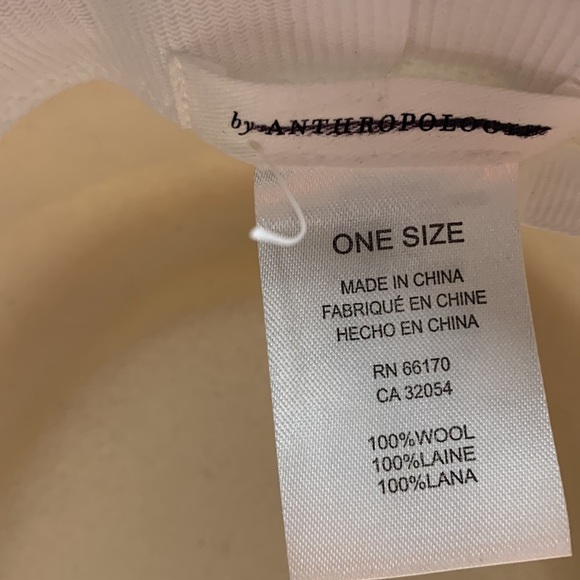 - Anthropologie ribbon trimmed wool boater hat one size new without tags main image 5